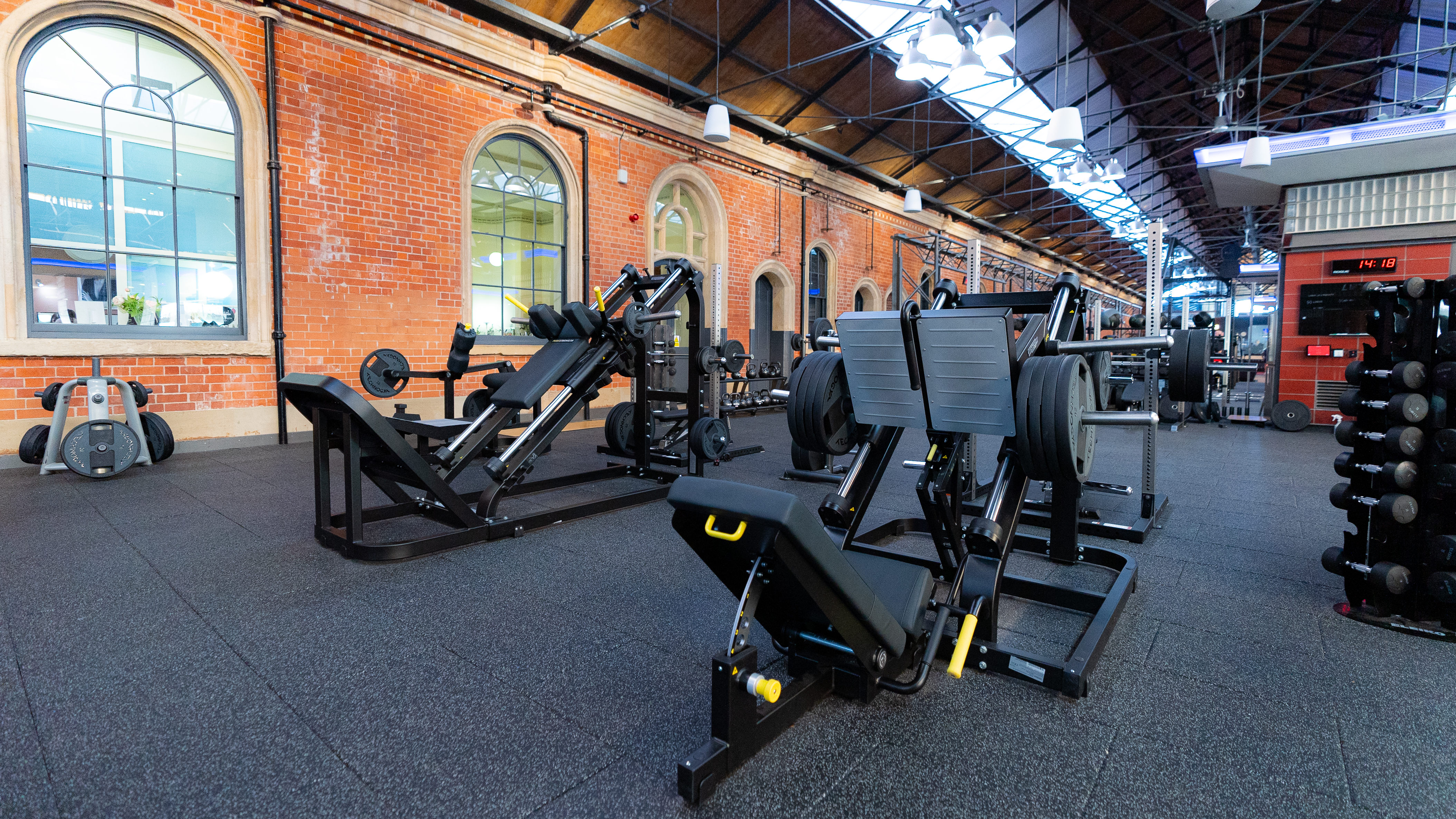 Resistance machines on Nottingham gym floor
